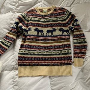 KJP moose holiday sweater